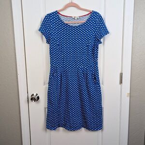Boden | Blue White Daisy Floral Short Sleeve Dress Size 8P